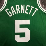 NBA Men Season 07-08 Boston Celtics Retro Green #5 GARNETT Jersey High Quality Name and Number Print