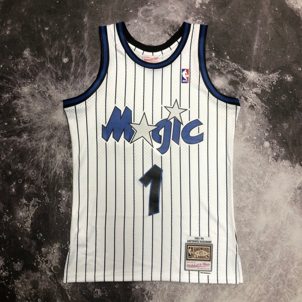 NBA Season Season 93-94 Orlando Magic White #1 HARDAWAY Jersey High Quality Name and Number Print