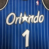 NBA Season Season 94-95 Orlando Magic Blue #1 HARDAWAY Jersey High Quality Name and Number Print