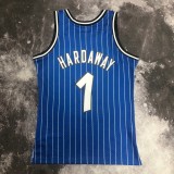 NBA Season Season 94-95 Orlando Magic Blue #1 HARDAWAY Jersey High Quality Name and Number Print