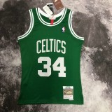 NBA Men Season 07-08 Boston Celtics Retro Green #34 PIERCE Jersey High Quality Name and Number Print