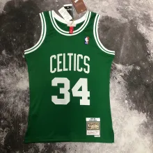 NBA Men Season 07-08 Boston Celtics Retro Green #34 PIERCE Jersey High Quality Name and Number Print