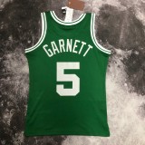 NBA Men Season 07-08 Boston Celtics Retro Green #5 GARNETT Jersey High Quality Name and Number Print