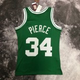 NBA Men Season 07-08 Boston Celtics Retro Green #34 PIERCE Jersey High Quality Name and Number Print