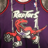 NBA Men Season 1998 Toronto Raptors Retro Purple #1 McGRADY Jersey High Quality Name and Number Print
