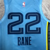 NBA Season 2023 Memphis Grizzlies  Blue #22 BANE Jersey High Quality Name and Number Print