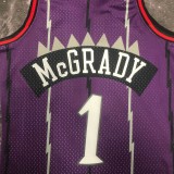 NBA Men Season 1998 Toronto Raptors Retro Purple #1 McGRADY Jersey High Quality Name and Number Print