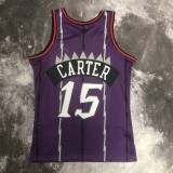 NBA Men Season 1998 Toronto Raptors Retro Purple #15 CARTER Jersey High Quality Name and Number Print