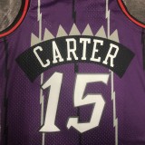 NBA Men Season 1998 Toronto Raptors Retro Purple #15 CARTER Jersey High Quality Name and Number Print