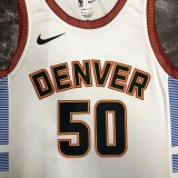 NBA Men Season 2023 Denver Nuggets White #50 GORDON Jersey High Quality Name and Number Print