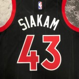 NBA Men Season 2023 Toronto Raptors Black #43 SIAKAM Jersey High Quality Name and Number Print