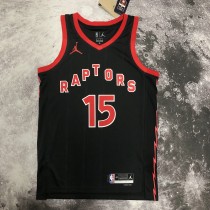 NBA Men Season 2023 Toronto Raptors Black #15 CARTER Jersey High Quality Name and Number Print