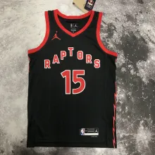 NBA Men Season 2023 Toronto Raptors Black #15 CARTER Jersey High Quality Name and Number Print