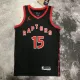 NBA Men Season 2023 Toronto Raptors Black #15 CARTER Jersey High Quality Name and Number Print