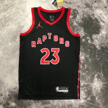 NBA Men Season 2023 Toronto Raptors Black #23 VANVLEET Jersey High Quality Name and Number Print