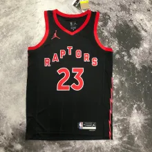 NBA Men Season 2023 Toronto Raptors Black #23 VANVLEET Jersey High Quality Name and Number Print