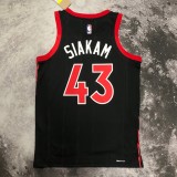 NBA Men Season 2023 Toronto Raptors Black #43 SIAKAM Jersey High Quality Name and Number Print