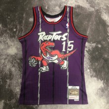 NBA Men Season 1998 Toronto Raptors Retro Purple #15 CARTER Jersey High Quality Name and Number Print