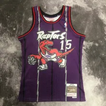 NBA Men Season 1998 Toronto Raptors Retro Purple #15 CARTER Jersey High Quality Name and Number Print
