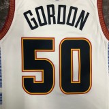 NBA Men Season 2023 Denver Nuggets White #50 GORDON Jersey High Quality Name and Number Print