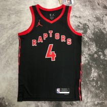 NBA Men Season 2023 Toronto Raptors Black #4 BARNES Jersey High Quality Name and Number Print