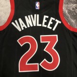 NBA Men Season 2023 Toronto Raptors Black #23 VANVLEET Jersey High Quality Name and Number Print