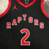 NBA Men Season 2023 Toronto Raptors Black #2 LEONARD Jersey High Quality Name and Number Print