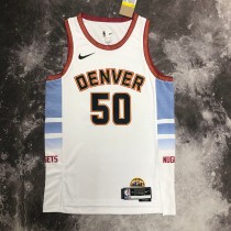 NBA Men Season 2023 Denver Nuggets White #50 GORDON Jersey High Quality Name and Number Print