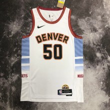 NBA Men Season 2023 Denver Nuggets White #50 GORDON Jersey High Quality Name and Number Print