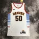 NBA Men Season 2023 Denver Nuggets White #50 GORDON Jersey High Quality Name and Number Print