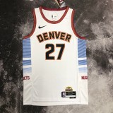 NBA Men Season 2023 Denver Nuggets White #27 MURRAY Jersey High Quality Name and Number Print