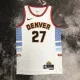 NBA Men Season 2023 Denver Nuggets White #27 MURRAY Jersey High Quality Name and Number Print