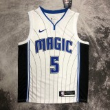 NBA Season Orlando Magic #5 BANCHERO White Round Neck Jersey High Quality Name and Number Print