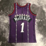 NBA Men Season 1998 Toronto Raptors Retro Purple #1 McGRADY Jersey High Quality Name and Number Print