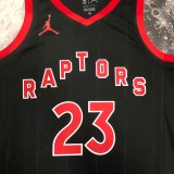 NBA Men Season 2023 Toronto Raptors Black #23 VANVLEET Jersey High Quality Name and Number Print