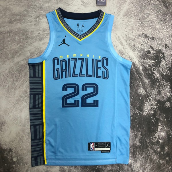 NBA Season 2023 Memphis Grizzlies  Blue #22 BANE Jersey High Quality Name and Number Print