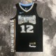 NBA Season 2023 Memphis Grizzlies Black #12 MORANT Jersey High Quality Name and Number Print
