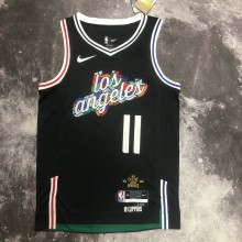 NBA Men Season 2023 Los Angeles Clippers Black City Edition #11 WALL Jersey High Quality Name and Number Print