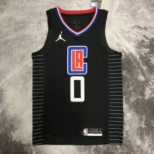 NBA Men Season 2021 Los Angeles Clippers Black City #0 WESTBROOK Jersey with Jordan Logo High Quality Name and Number Print