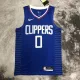 NBA Men Los Angeles Clippers Blue #0 WESTBROOK Jersey High Quality Name and Number Print