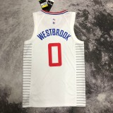 NBA Men Los Angeles Clippers White #0 WESTBROOK Jersey High Quality Name and Number Print