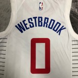 NBA Men Los Angeles Clippers White #0 WESTBROOK Jersey High Quality Name and Number Print