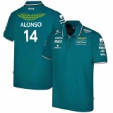 2023 Aston Martin Cognizant F1 Team Polo T-Shirt With ALONSO 14