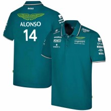 2023 Aston Martin Cognizant F1 Team Polo T-Shirt With ALONSO 14