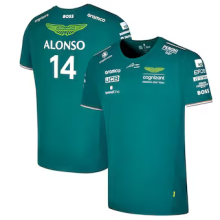 2023 Aston Martin Cognizant F1 Team Round Collar With ALONSO 14 T-Shirt