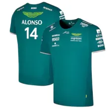 2023 Aston Martin Cognizant F1 Team Round Collar With ALONSO 14 T-Shirt