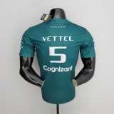 2023 Aston Martin Cognizant F1 Team Round Collar With VETTEL 5 T-Shirt