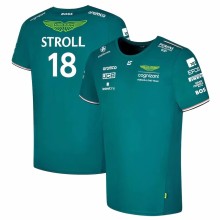 2023 Aston Martin Cognizant F1 Team Round Collar With STROLL 18 T-Shirt