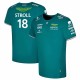 2023 Aston Martin Cognizant F1 Team Round Collar With STROLL 18 T-Shirt
