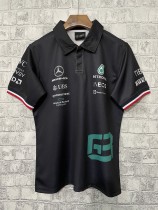 2023 Mercedes F1 Team POLO T-Shirt Black with number 66